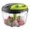 KHE KOHE 600 ml Groentesnijder met trekkoord, 3 RVS-messen, Groen en Zwart