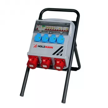 Holzmann SSV32A 32A 400V CEE Stroomverdeler met aardlekschakelaar en 7 stopcontacten