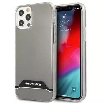AMG AMHCP12MTCBW iPhone 12/12 Pro transparante hardcase elektroplated zwart & wit