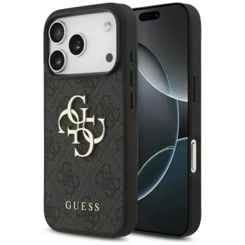 GUESS 4G Big Logo beschermhoesje voor iPhone 17 Pro / 18 Pro - zwart