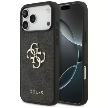 GUESS 4G Big Logo hoesje voor iPhone 17 Pro Max / 18 Pro Max - zwart