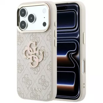 GUESS 4G & Big Resin Logo hoesje voor iPhone 17 Pro / 18 Pro - roze