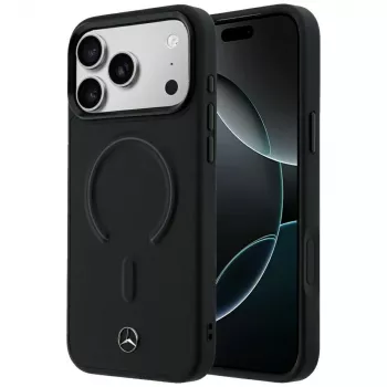Mercedes Leder 3D MagSafe-hoesje voor iPhone 18 Pro Max / 17 Pro Max - zwart