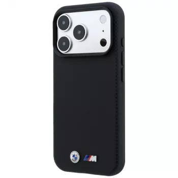 BMW M Quadrille Kevlar Metal Logo MagSafe-hoesje voor iPhone 18 Pro Max / 17 Pro Max - zwart