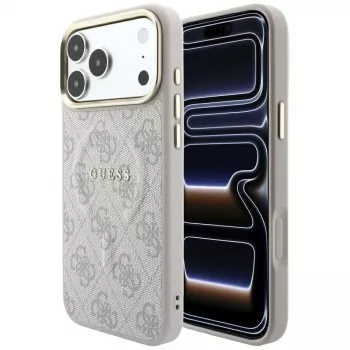 GUESS Embossed 4G Classic MagSafe-hoesje voor iPhone 17 Pro Max / 18 Pro Max - roze