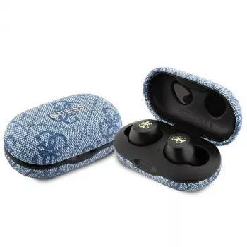 GUESS GUTWSP4EGB True Wireless Bluetooth-oordopjes met oplaaddock, ENC, blauw metaal