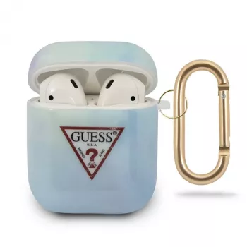 GUESS GUACA2TPUMCGC02 AirPods 1/2 hoesje blauw Tie & Dye collectie