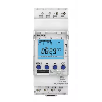 THEBEN TR610 top3 Digitale tijdschakelaar met 10-jaars stroomreserve, 1-kanaals DIN-rail