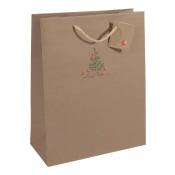 SIGEL GT040 kerstgeschenkzakjes met appelmotief, 26 x 33 cm, 5-pack