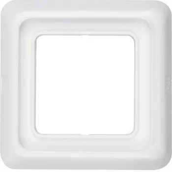 Hager WWD1100PW 1-voudig inbouw afdekraam met afdichting, IP44, polarwit glanzend