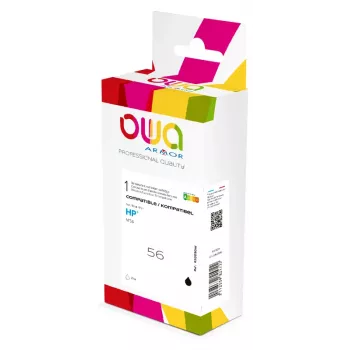 Armor OWA compatibele HP 56 zwarte inktpatroon hoge capaciteit C6656A 21ml