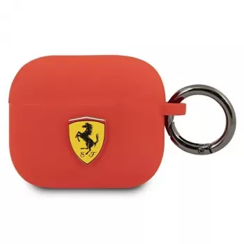 Ferrari FEA3SILRE siliconen hoesje voor Apple AirPods 3e generatie, rood
