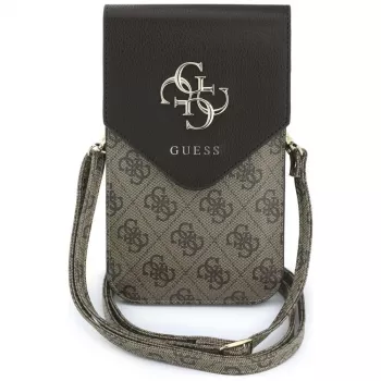 GUESS Graines 4G & Classic Logos telefoontasje bruin