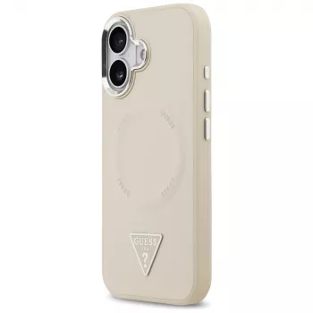 GUESS Triangle Logo MagSafe-hoesje voor iPhone 17 – beige