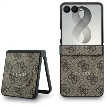 GUESS 4G Classic MagSafe-hoesje voor Samsung Galaxy Z Flip5 – bruin