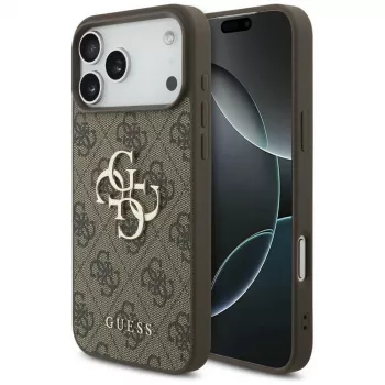 GUESS 4G Big Logo hoesje voor iPhone 17 Pro Max / 18 Pro Max - bruin
