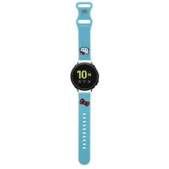 Hello Kitty Universele siliconen band HKUWMSCHBLB, Kitty Head, Blauw, 20mm