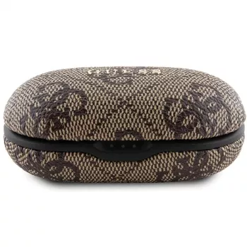 Guess GUTWSP4EGW True Wireless oordopjes met oplaadcase, Bluetooth 5.3, ENC, Bruin 4G Metal