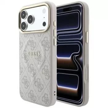 GUESS Embossed 4G Classic MagSafe-hoesje voor iPhone 17 Pro / 18 Pro - Roze