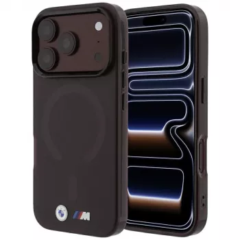 BMW M IML Frosted Metal Logo & Trims MagSafe-hoesje voor iPhone 18 Pro Max / 17 Pro Max - Bordeaux