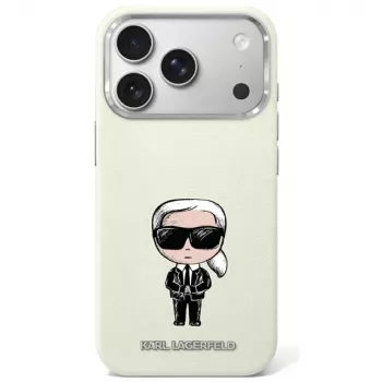 Karl Lagerfeld Smooth Ikonik Sketch MagSafe hoesje voor iPhone 18 Pro / 17 Pro beige