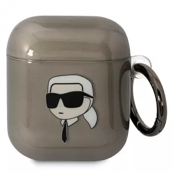 Karl Lagerfeld KLA2HNIKTCK AirPods 1/2 hoesje zwart Karl's Head