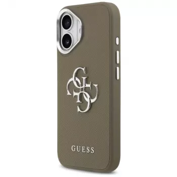 Guess Grained Big 4G Classic Logo hoes voor Apple iPhone 17 - bruin