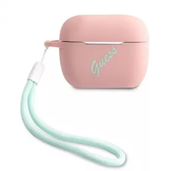 GUESS GUACAPLSVSPG AirPods Pro hoes siliconen vintage roze groen
