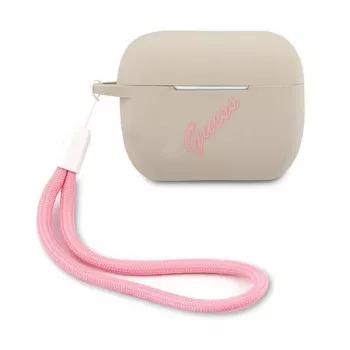 GUESS Vintage siliconenhoes voor Apple AirPods Pro - grijs roze