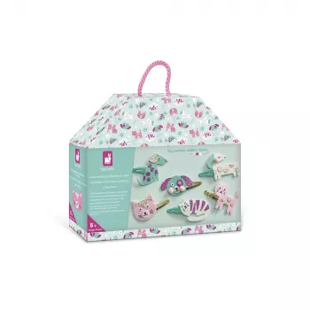 Janod DIY Glitzer Haarspeldjes Knutselset – Honden & Katten, 5+ jaar
