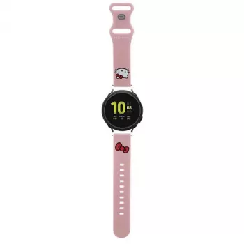 Hello Kitty Universele Siliconen Armband met Kitty-Koofd Motief, Roze, 20 mm