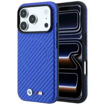 BMW M Carbon Printed Ring MagSafe Hoesje voor iPhone 18 Pro / 17 Pro - Blauw