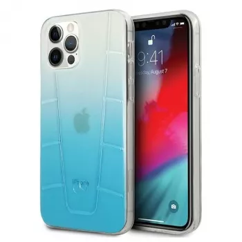 Mercedes-Benz MEHCP12LCLGBL iPhone 12 Pro Max Hardcase Transparent Line Blauw