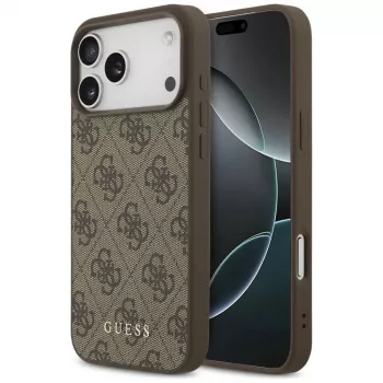 GUESS 4G Classic Hoesje voor iPhone 18 Pro Max / 17 Pro Max - Bruin