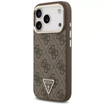 GUESS 4G Triangle Logo MagSafe-hoesje voor iPhone 17 Pro / 18 Pro - bruin