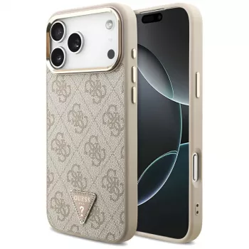 GUESS 4G Triangle Logo MagSafe-hoesje voor iPhone 18 Pro Max / 17 Pro Max - roségoud