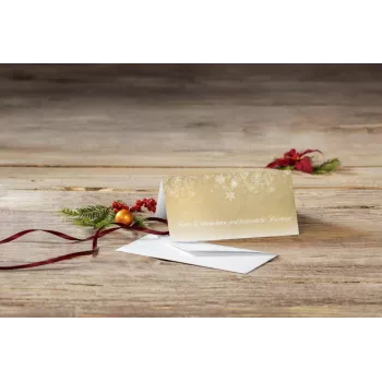 SIGEL DS633 Golden Christmas Night DIN lang kerstkaarten, 25 stuks met enveloppen