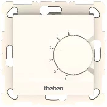 THEBEN RAMSES 741 S elektronische inbouw ruimtethermostaat, draaiknop, 230 V, 10 A, zuiver wit