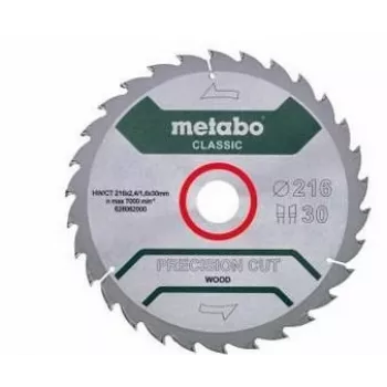 Metabo 628062000 Precision Cut Classic cirkelzaagblad 216mm x 30mm x 40T