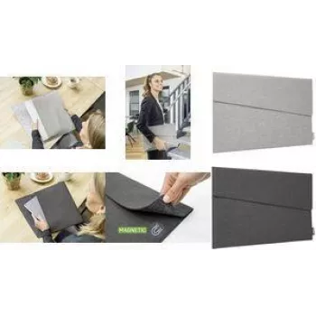 SIGEL BA500 14 inch laptop- & tablethoes lichtgrijs 100% gerecycled PET