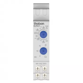 THEBEN TLZ 0.5-20 min trappenhuis-tijdschakelaar ELPA6plus 3600W 3-/4-ader voor LED geoptimaliseerd