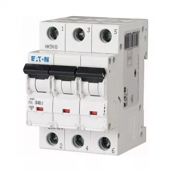Eaton PXL-B40/3 40A 3-polige installatieautomaat met B-karakteristiek (MCB)