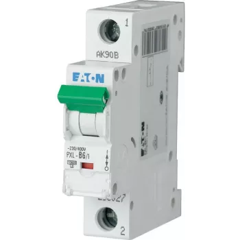 EATON PXL-C6/1 installatieautomaat (MCB), 6 A, 1-polig, C-karakteristiek, 10 kA, DIN-rail