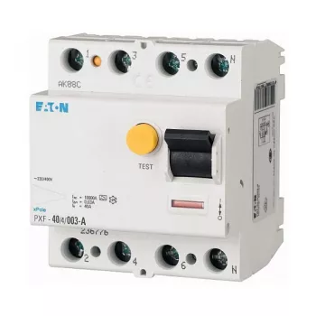 Eaton PXF-40/4/03-A aardlekschakelaar (RCCB), 40 A, 4-polig, 300 mA, type A, 230/400 V AC