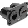 Delock dual panel mount RJ45 Cat.6 + HDMI 4K bus zwart