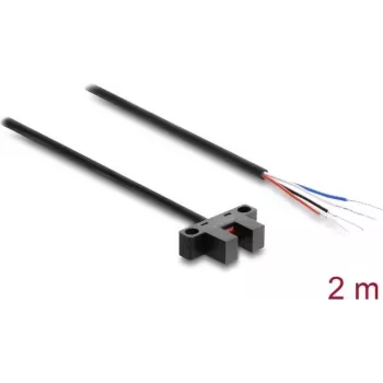 Delock lichtsluis vorkvormig 5 mm type K met 4 x open kabeleinden PNP L/D omschakelbaar 2 m