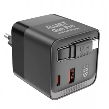 ALLNET 65W GaN USB-C PD wandlader met Quick Charge 3.0, 2x USB-C en 1x USB-A