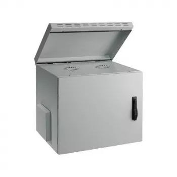 EFB 19 inch wandbehuizing 9U diepte 450mm IP55 voorgemonteerd RAL7035 grijs