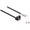 Delock vorklichtsluis 5 mm type L met 4 open kabeleinden NPN L/D selecteerbaar 2 m