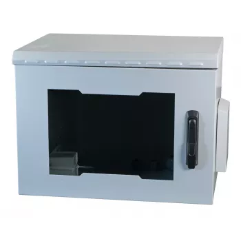 EFB Elektronik 691716IP55.2G wandbehuizing 16U 600x600mm IP55 glazen deur lichtgrijs RAL7035